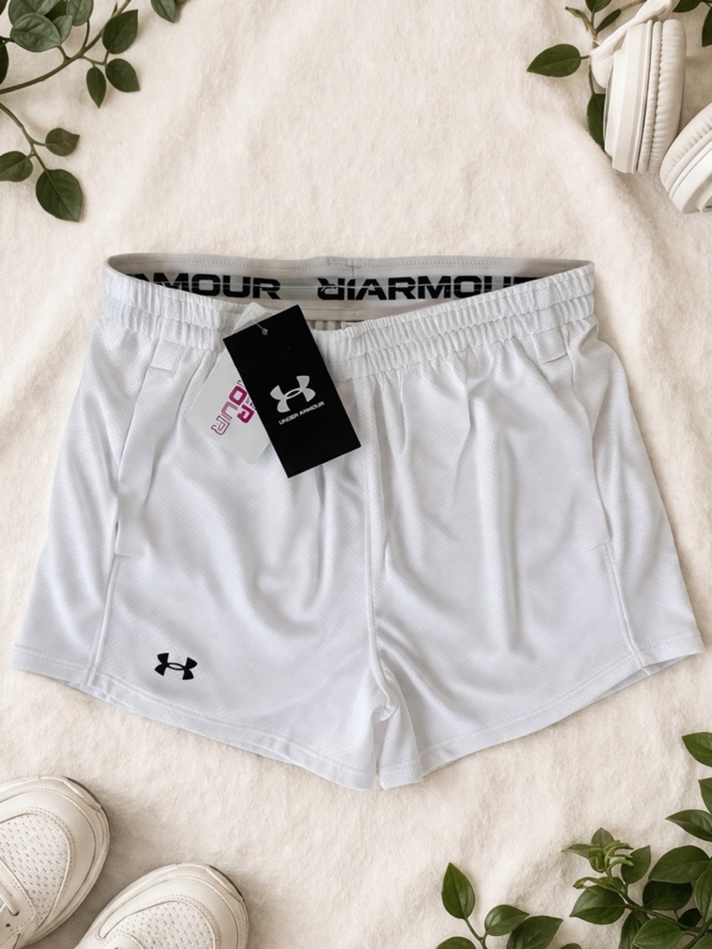 Under Armour Girls Tech Mesh Play Up Shorts Medium
